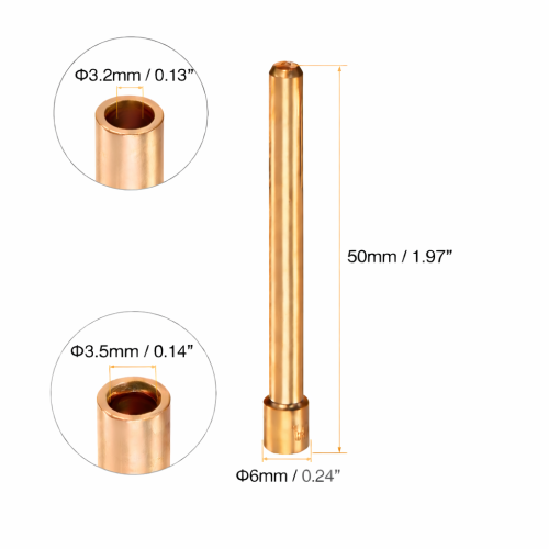 WP-17/18/26 TIG COLLET A QUALITY COPPER 3.2MM 6G